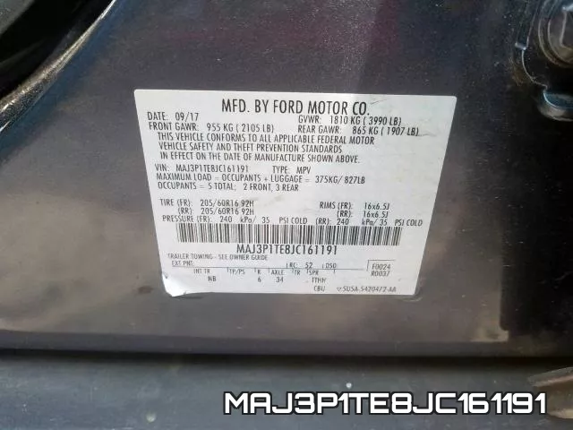 MAJ3P1TE8JC161191 фото 2