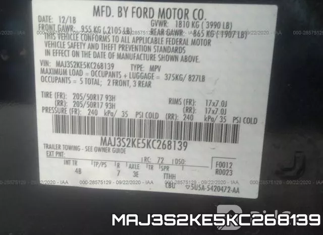 MAJ3S2KE5KC268139 фото 10