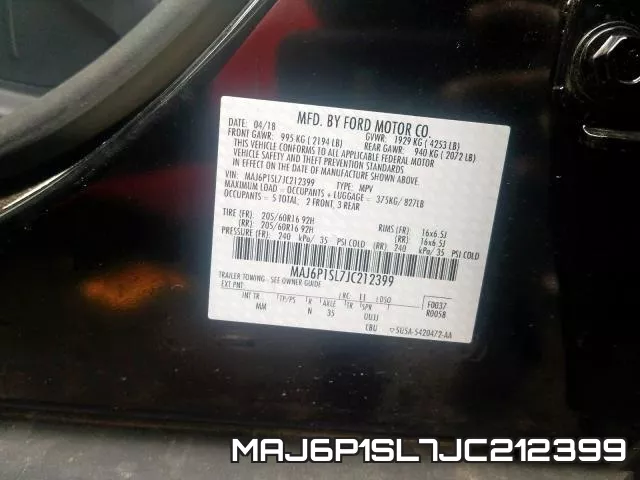 MAJ6P1SL7JC212399 фото 2