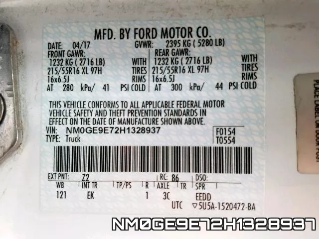 NM0GE9E72H1328937 фото 2