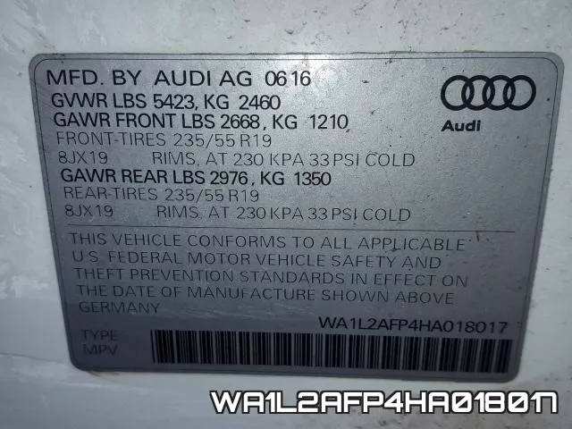 WA1L2AFP4HA018017 фото 2