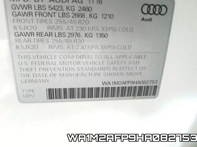 WA1M2AFP9HA082753 фото 2