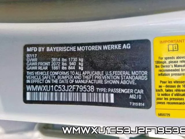 WMWXU1C53J2F79538 фото 2