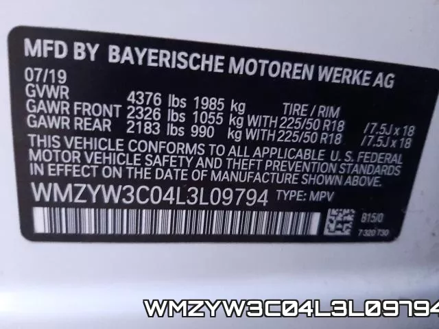 WMZYW3C04L3L09794 фото 2