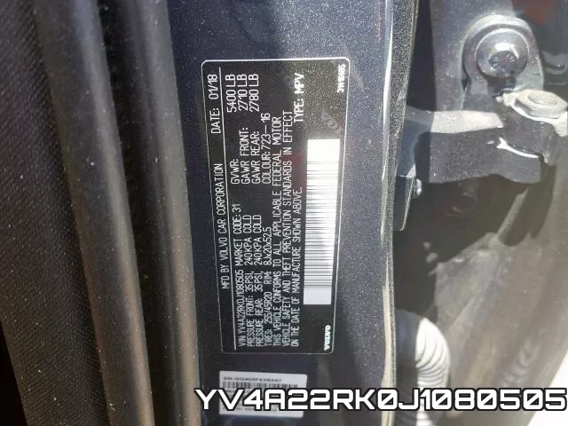 YV4A22RK0J1080505 фото 2