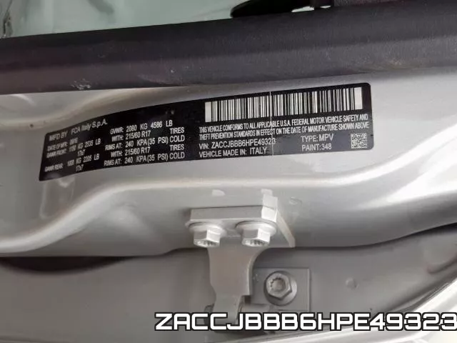 ZACCJBBB6HPE49323 фото 2