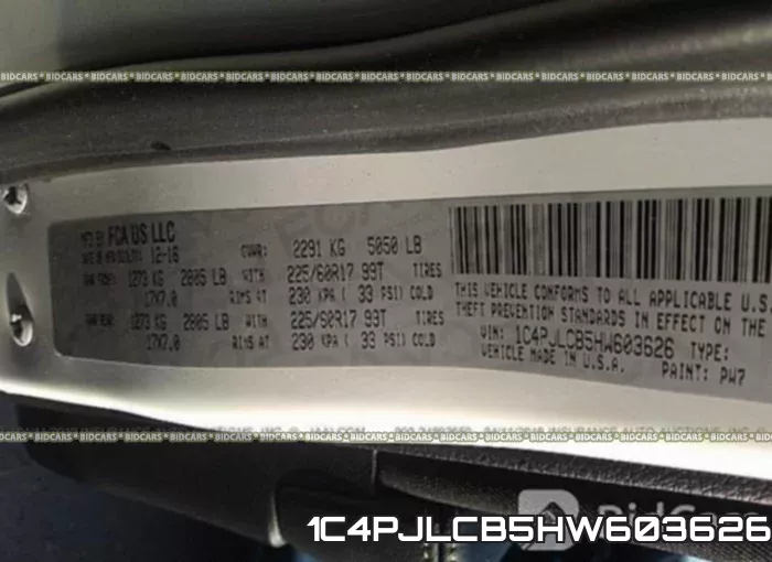 1C4PJLCB5HW603626 фото 10