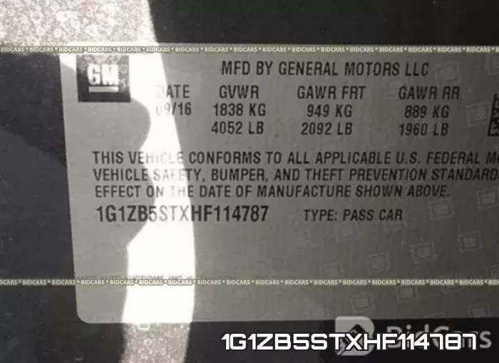 1G1ZB5STXHF114787 фото 10