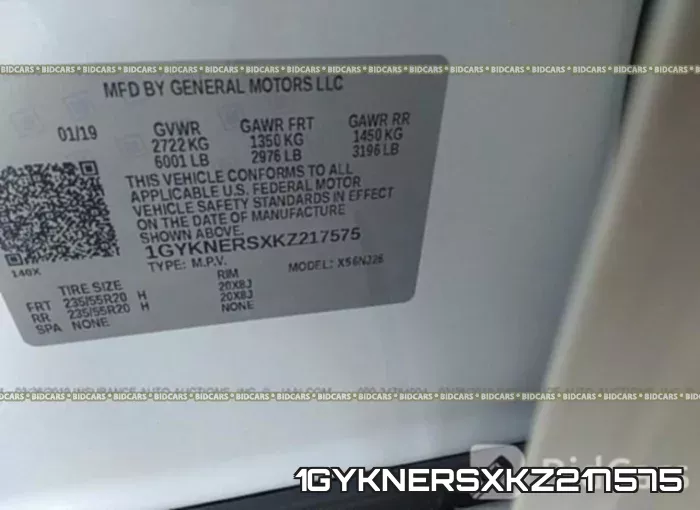 1GYKNERSXKZ217575 фото 10