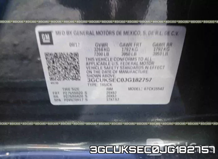3GCUKSEC0JG182757 фото 10