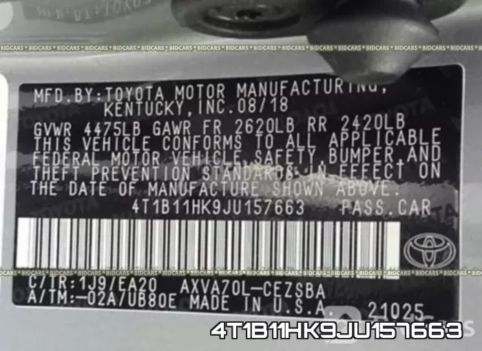 4T1B11HK9JU157663 фото 10