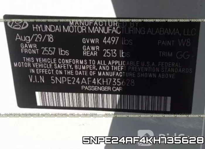 5NPE24AF4KH735628 фото 10