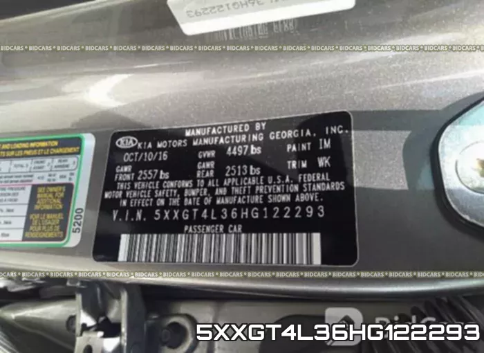 5XXGT4L36HG122293 фото 10