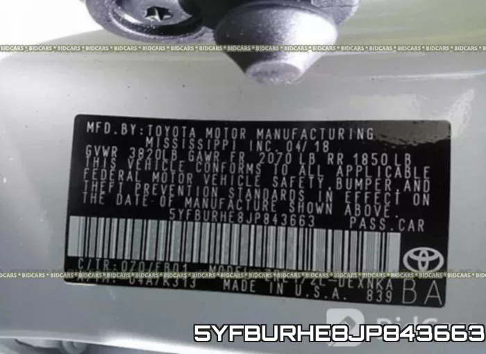 5YFBURHE8JP843663 фото 10