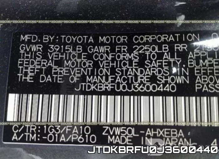 JTDKBRFU0J3600440 фото 10