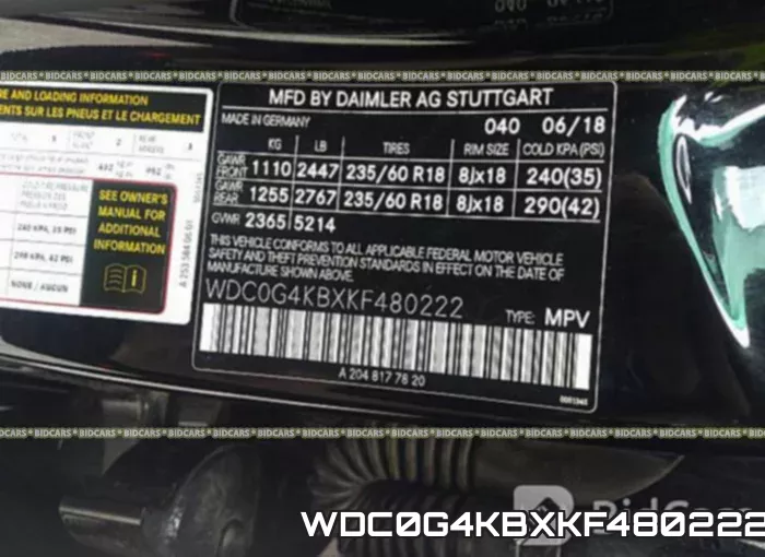 WDC0G4KBXKF480222 фото 10