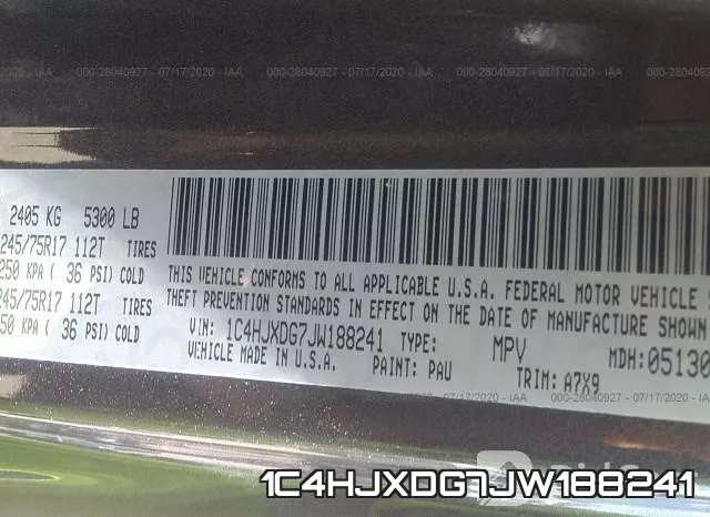 1C4HJXDG7JW188241 фото 10