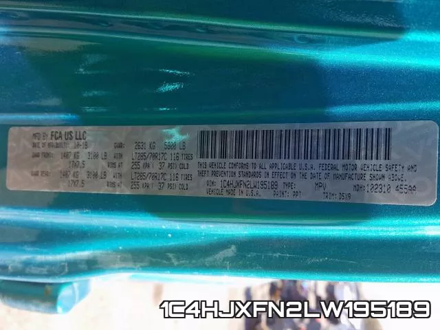1C4HJXFN2LW195189 фото 2