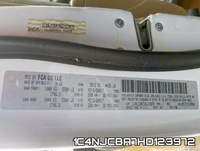1C4NJCBA7HD123972 фото 2