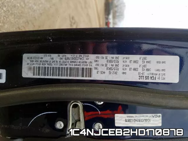 1C4NJCEB2HD170878 фото 2