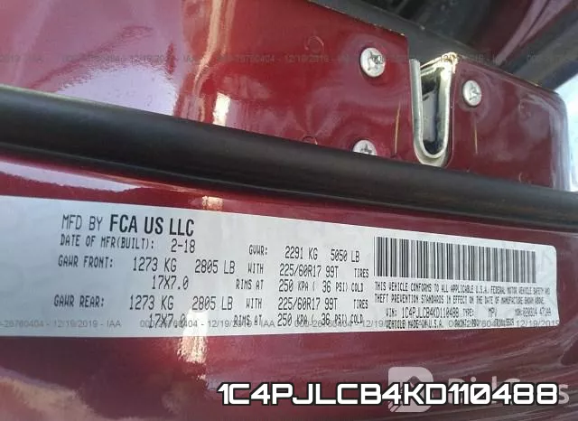 1C4PJLCB4KD110488 фото 10