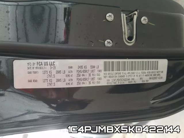 1C4PJMBX5KD422144 фото 2