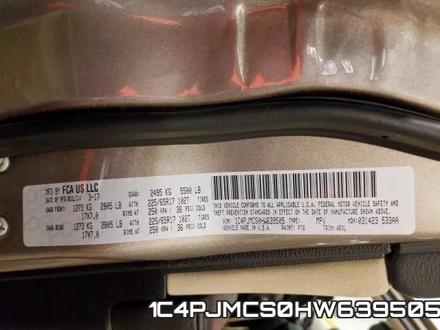 1C4PJMCS0HW639505 фото 2