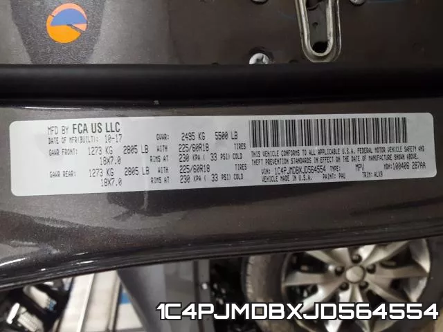 1C4PJMDBXJD564554 фото 2