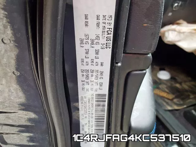 1C4RJFAG4KC537510 фото 2