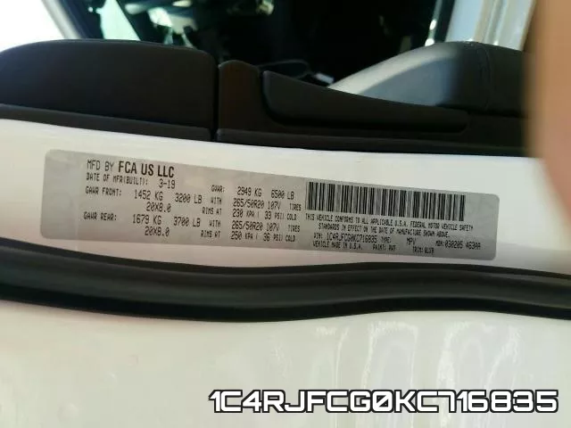 1C4RJFCG0KC716835 фото 2