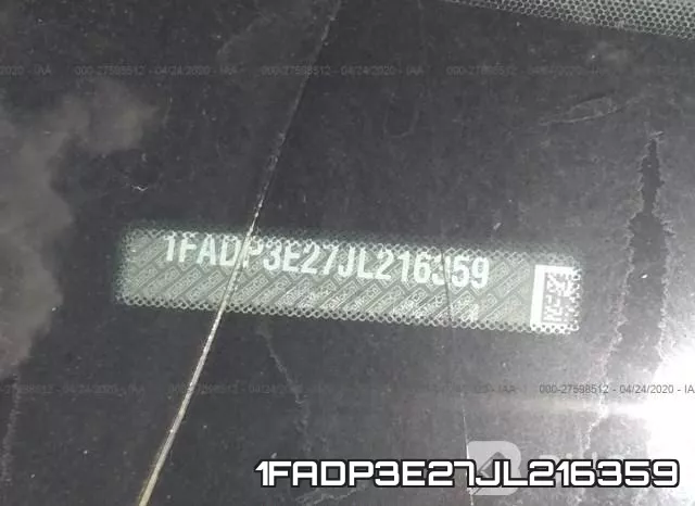 1FADP3E27JL216359 фото 10