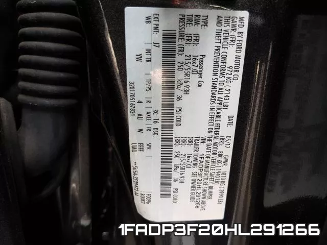 1FADP3F20HL291266 фото 2
