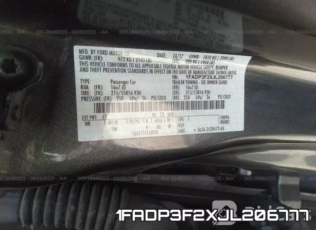 1FADP3F2XJL206777 фото 10