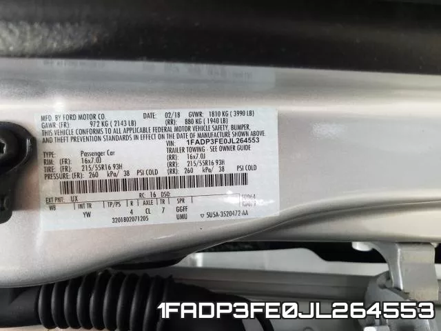 1FADP3FE0JL264553 фото 2