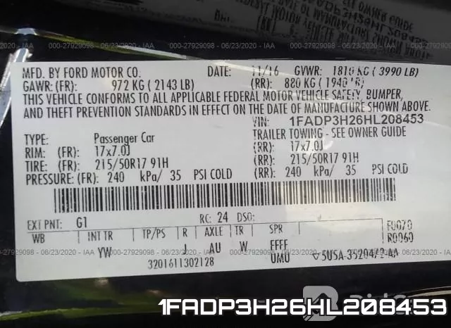 1FADP3H26HL208453 фото 10