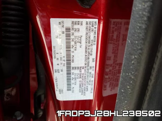 1FADP3J28HL238502 фото 2