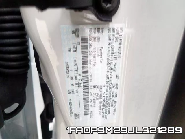 1FADP3M29JL321289 фото 2