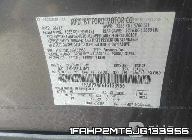 1FAHP2MT6JG133956 фото 10