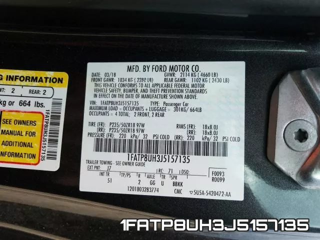 1FATP8UH3J5157135 фото 2