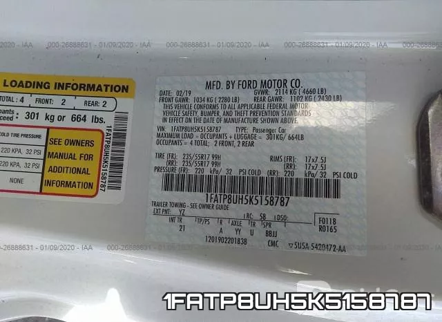 1FATP8UH5K5158787 фото 10