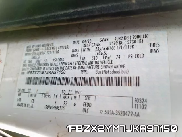 1FBZX2YM7JKA97150 фото 2