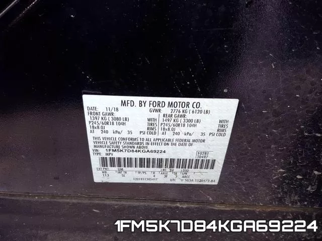 1FM5K7D84KGA69224 фото 2