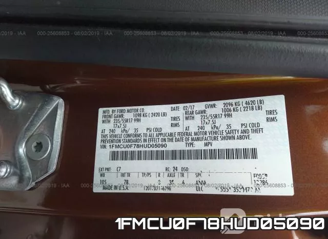 1FMCU0F78HUD05090 фото 10