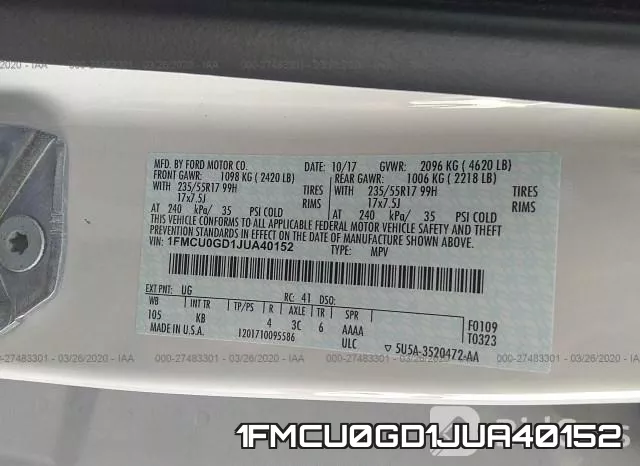 1FMCU0GD1JUA40152 фото 10