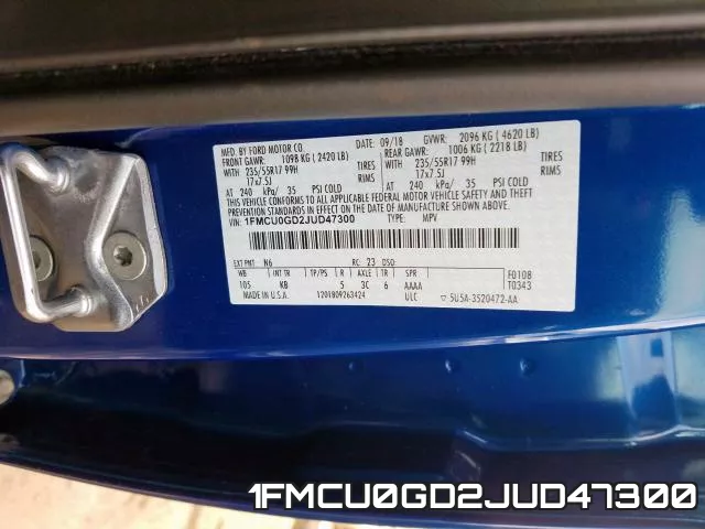 1FMCU0GD2JUD47300 фото 2