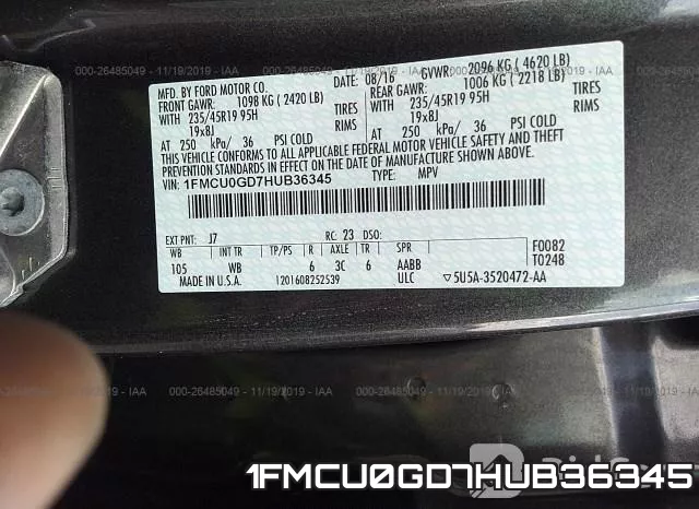 1FMCU0GD7HUB36345 фото 9