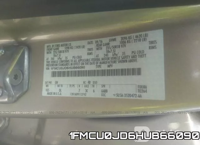 1FMCU0JD6HUB66090 фото 10