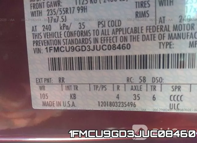 1FMCU9GD3JUC08460 фото 10