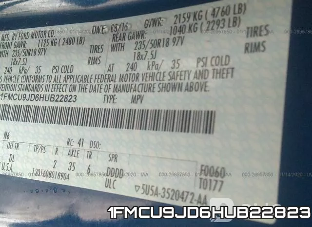 1FMCU9JD6HUB22823 фото 10