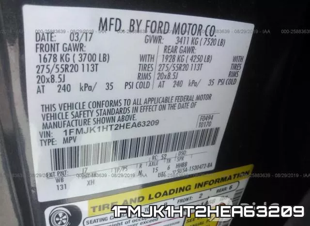 1FMJK1HT2HEA63209 фото 9
